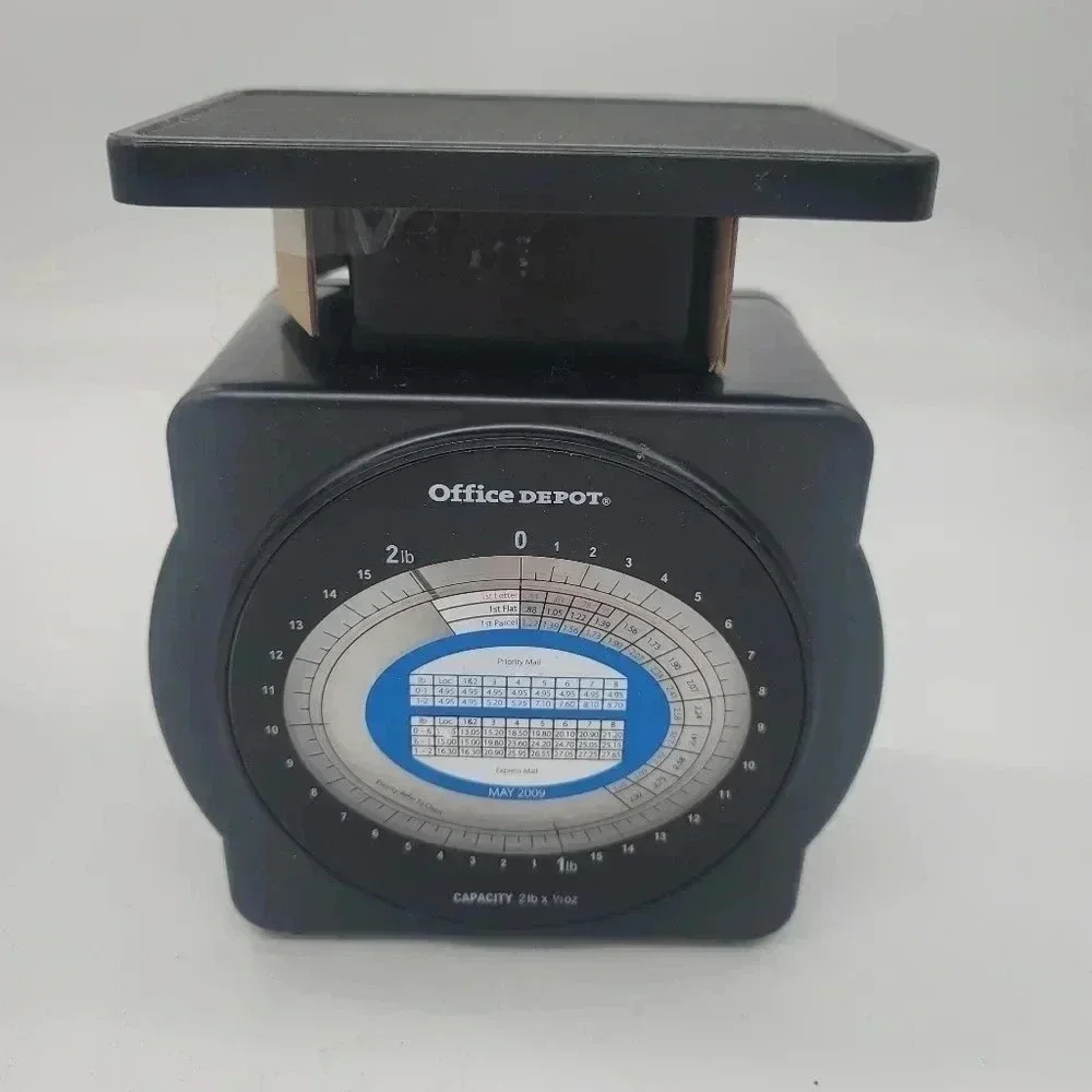 Office Depot 2 LB Mechanical Post Office Scale 1/2 Ounce Increments Postal Mail